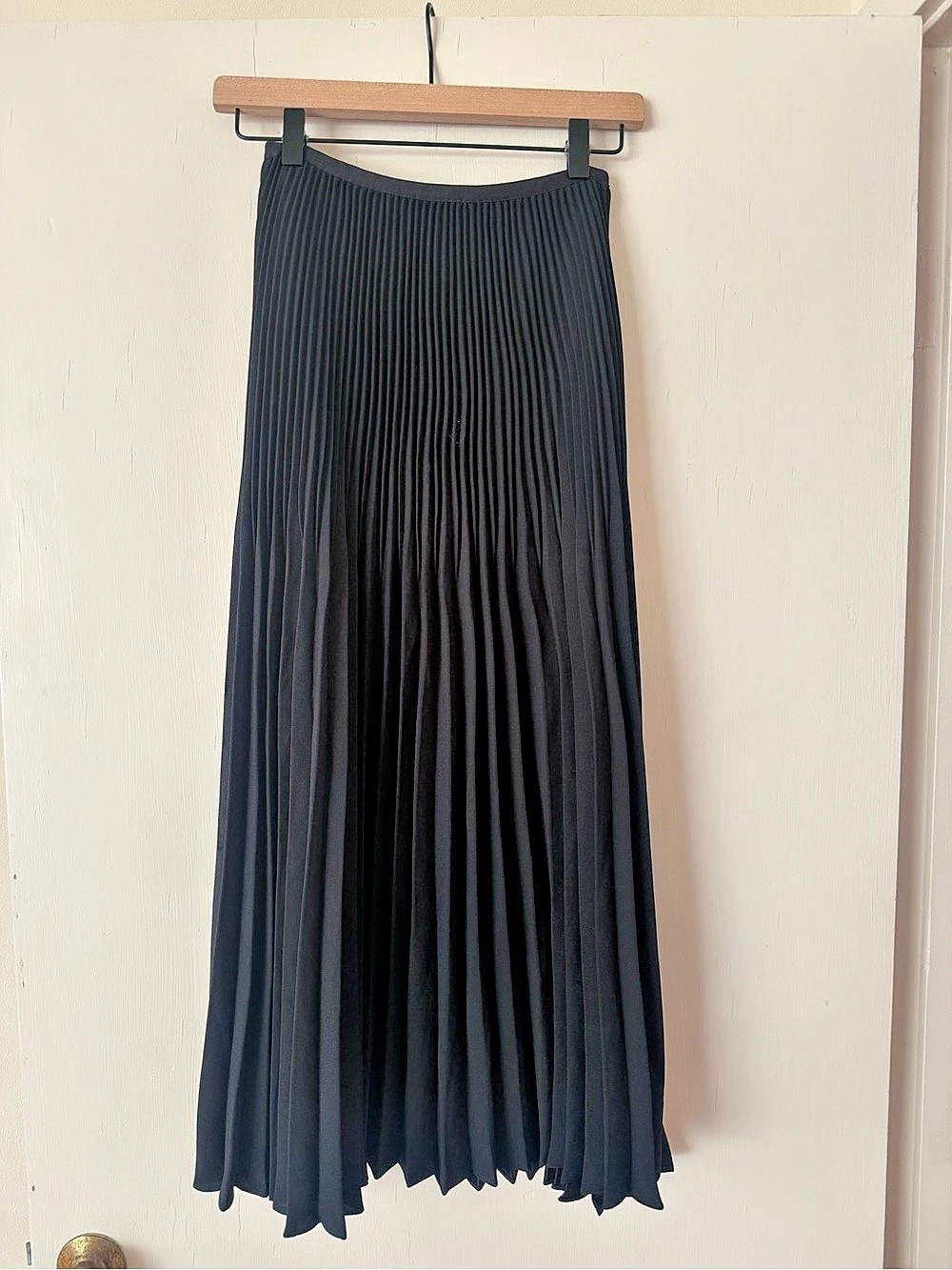 Jenni Kaynr  Black Pleated Maxi Skirt Like New. Original Price $395.